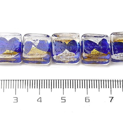 Handmade Gold Foil and Silver Foil Lampwork Beads FOIL-C001-01A-06-1