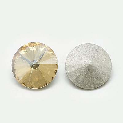Pointed Back Glass Rhinestone Cabochons RGLA-T086-12mm-06-1