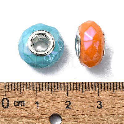Opaque Acrylic European Beads X1-OACR-E033-28P-1