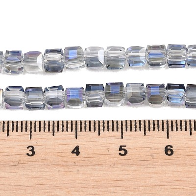 Electroplate Glass Beads Strands EGLA-D018-4x4mm-18-1