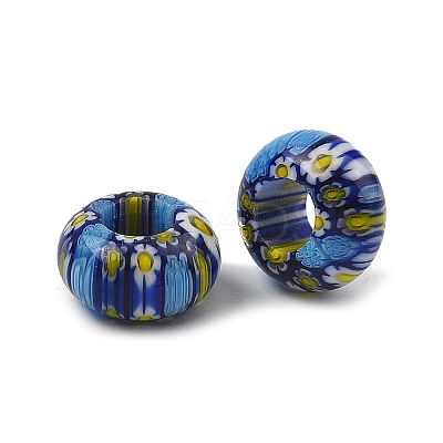 Handmade Millefiori Lampwork European Beads LA-CBA4BF9-01B-1