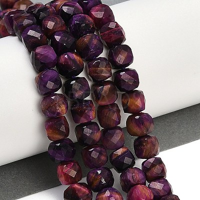 Natural Tiger Eye Dyed Beads Strands G-H028-A01-07A-1