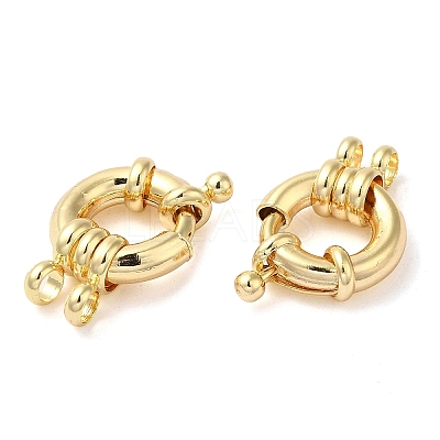 Brass Spring Ring Clasps KK-C028-04G-1
