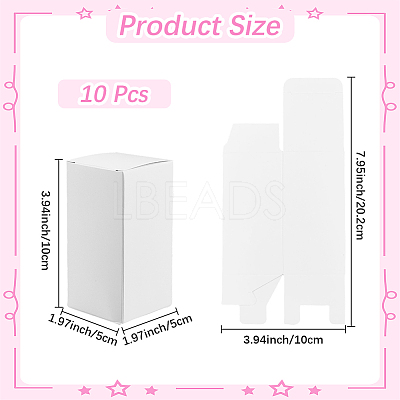 10Pcs Foldable Creative Kraft Paper Box CON-CN0001-26-1