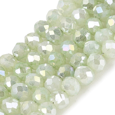 Electroplate Crackle Imitation Jade Glass Beads Strands LS-EGLA-Q131-02A-02-1
