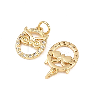 Brass Micro Pave Cubic Zirconia Pendants KK-G544-14G-1
