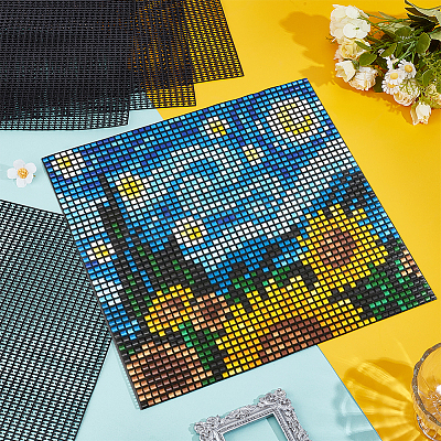 Square Plastic Pegboards used for DIY Fuse Beads LS-KY-WH0816-003-1