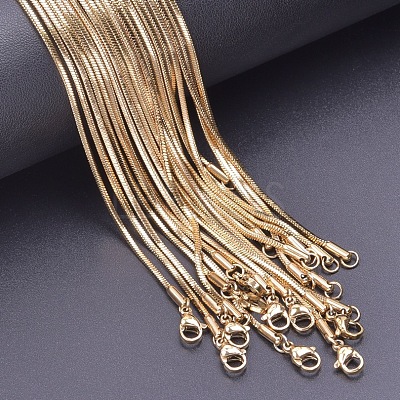 1.5mm 304 Stainless Steel Square Snake Chain Necklaces TW4888-1-1