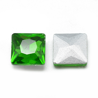 Pointed Back Glass Rhinestone Cabochons RGLA-T027-8x8mm-20-1