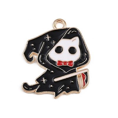Halloween Alloy Enamel Pendants FIND-I052-01KCG-01-1