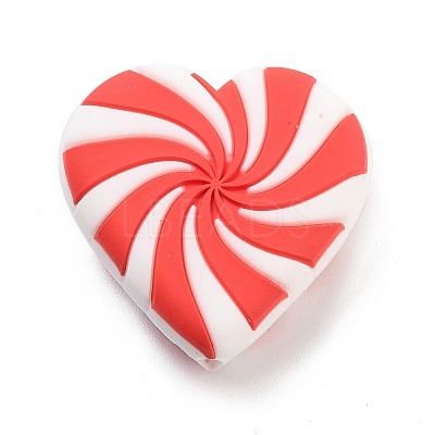 Heart Food Grade Eco-Friendly Silicone Focal Beads SIL-K004-09A-1