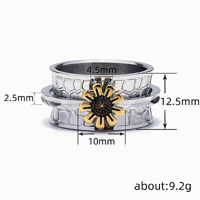 Sunflower Zinc Alloy Finger Rings FS-WGCE082-04-1