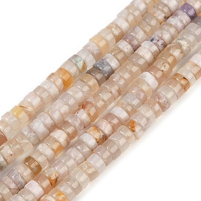 Natural Cherry Blossom Agate Beads Strands G-U029-C01-1