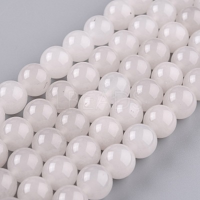 Natural White Jade Beads X-G-G766-C-28-1