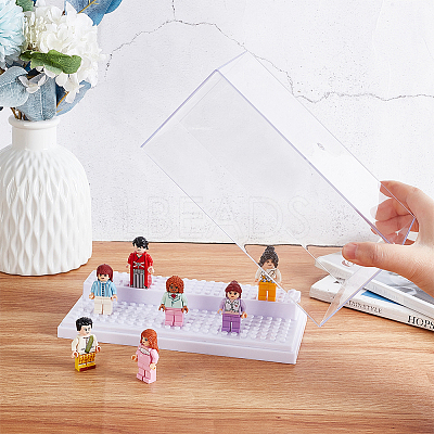 2-Tier Acrylic Minifigure Display Cases ODIS-WH0027-047B-1
