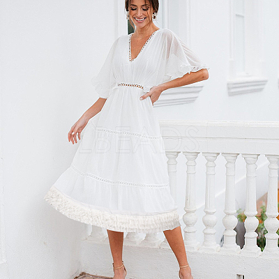 3-Layer Nylon Pleated Lace Trims OCOR-WH0082-40-1
