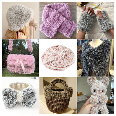 Super Bulky Imitation Fur Polyester Yarn OCOR-TAC0016-36E-1