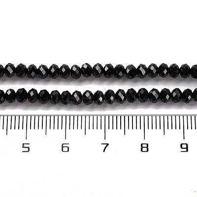 Natural Black Spinel Beads Strands G-E560-Q05-1