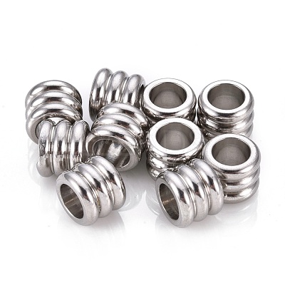 Tarnish Resistant 201 Stainless Steel European Beads STAS-F250-05P-1