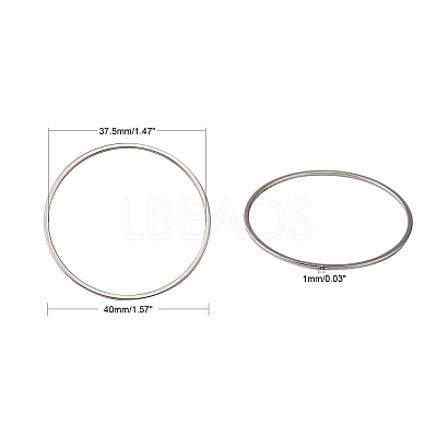 Tarnish Resistant 304 Stainless Steel Linking Ring STAS-T047-15C-1
