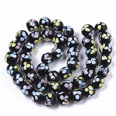 Handmade Lampwork Beads Strands LAMP-T007-03A-1
