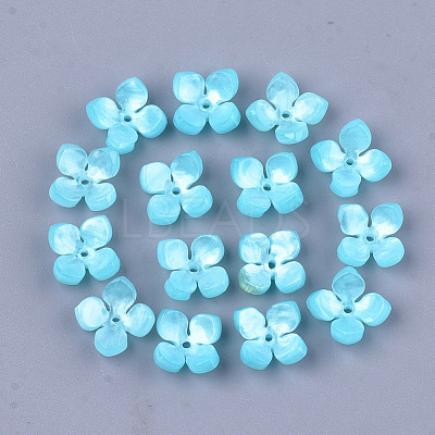 Cellulose Acetate(Resin) Bead Caps X-KK-S161-02D-1