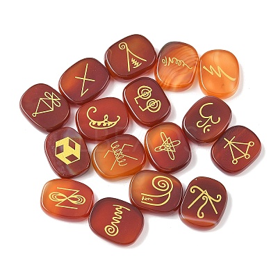 16Pcs 16 Styles Natural Carnelian Display Decorations G-F786-02A-02-1