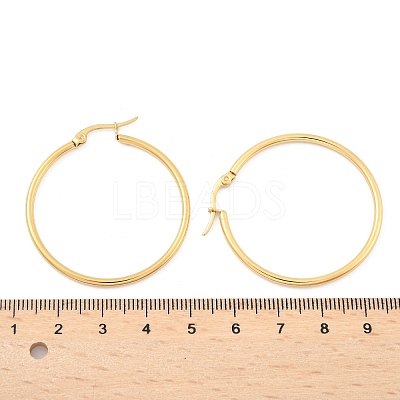 Ion Plating(IP) 304 Stainless Steel Hoop Earrings EJEW-N0016-11G-F-1