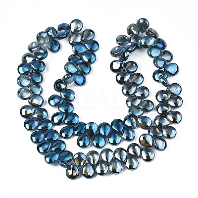Electroplate Glass Beads Strand X-EGLA-S188-27-C01-1