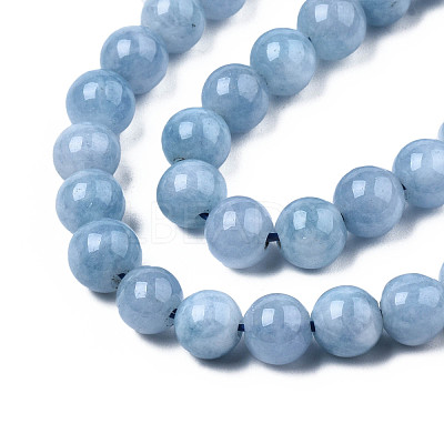Dyed Natural Quartz Round Bead Strands G-R173-6mm-03-1