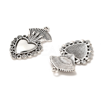Tibetan Style Alloy Pendant Rhinestone Setting FIND-C043-067AS-1
