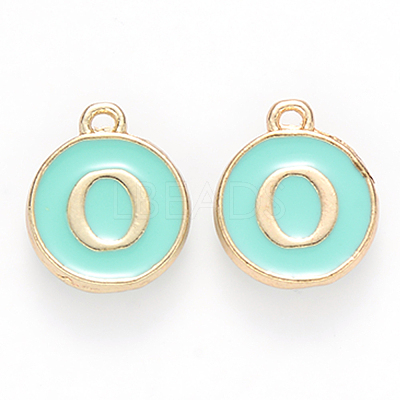 Golden Plated Alloy Enamel Charms ENAM-S118-05O-1