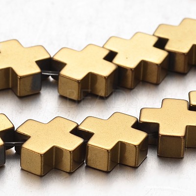 Electroplate Non-magnetic Synthetic Hematite Bead Strands G-F300-51-1