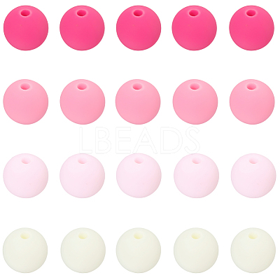 Rubberized Style Imitated Silicone Acrylic Beads MACR-PA0001-06C-01-1