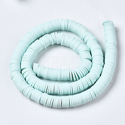 Handmade Polymer Clay Beads Strands CLAY-R089-8mm-142-1