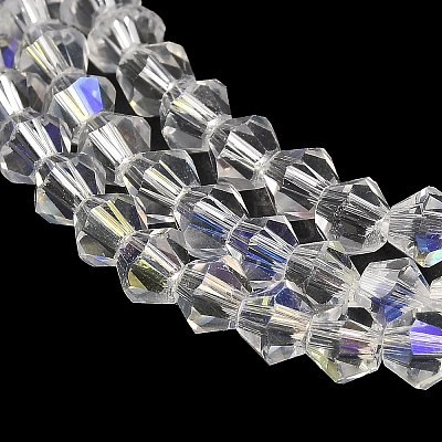 Transparent Electroplate Glass Beads Strands EGLA-A039-T2mm-L13-1