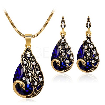 Alloy Rhinestone Jewelry Sets FS-WG746AE-03-1