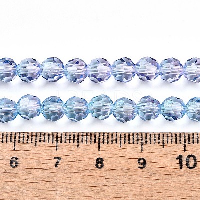 Baking Paint Transparent Glass Beads X1-DGLA-A035-T6mm-A06-1