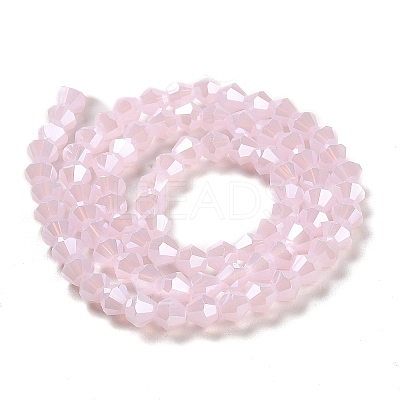Imitation Jade Electroplate Glass Beads Strands GLAA-F029-J4mm-C02-1
