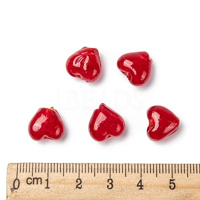 Handmade Silver Foil Glass Beads X-SLH12MM01Y-1