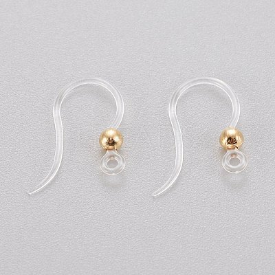 Eco-Friendly Plastic Earring Hooks STAS-K203-03G-1