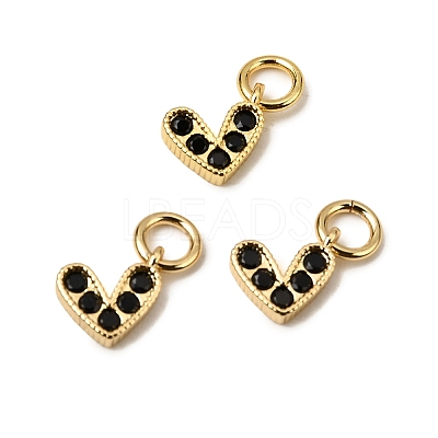 Brass Micro Pave Cubic Zirconia Charms ZIRC-F111-08G-01-1