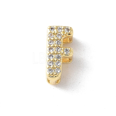 Brass Micro Pave Clear Cubic Zirconia Initial Multi-strand Links KK-S520-01G-06-1