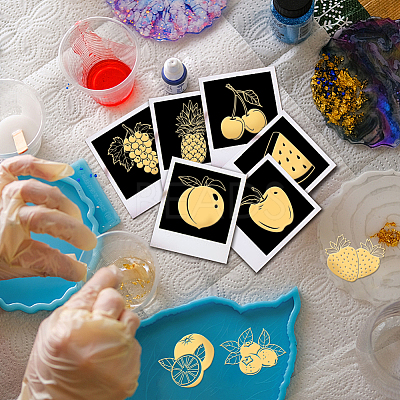 9Pcs Nickel Self-adhesive Picture Stickers DIY-WH0450-189-1
