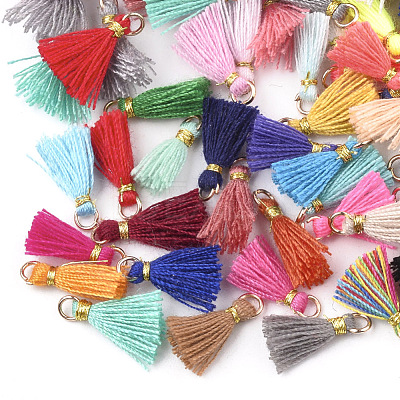 Polycotton(Polyester Cotton) Tassel Pendant Decorations FIND-S281-M-1