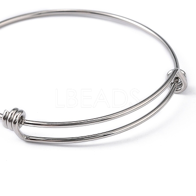 Tarnish Resistant Adjustable 316 Surgical Stainless Steel Expandable Bangle Making MAK-M188-07-1
