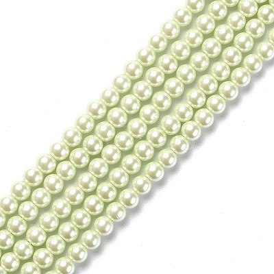 Eco-Friendly Dyed Glass Pearl Round Beads Strands HY-A002-6mm-RB005-1
