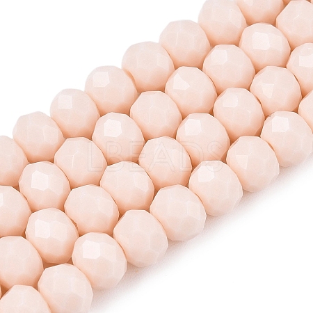 Opaque Solid Color Imitation Jade Glass Beads Strands EGLA-A044-P6mm-D05-1