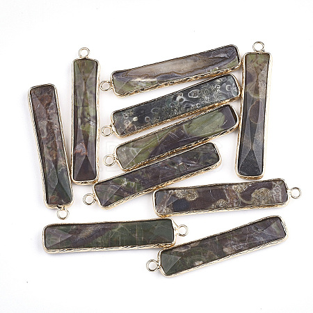 Natural Ocean Jasper Pendants X-G-S344-23A-1