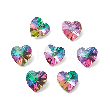 Faceted Glass Charms RGLA-L026-B07-1